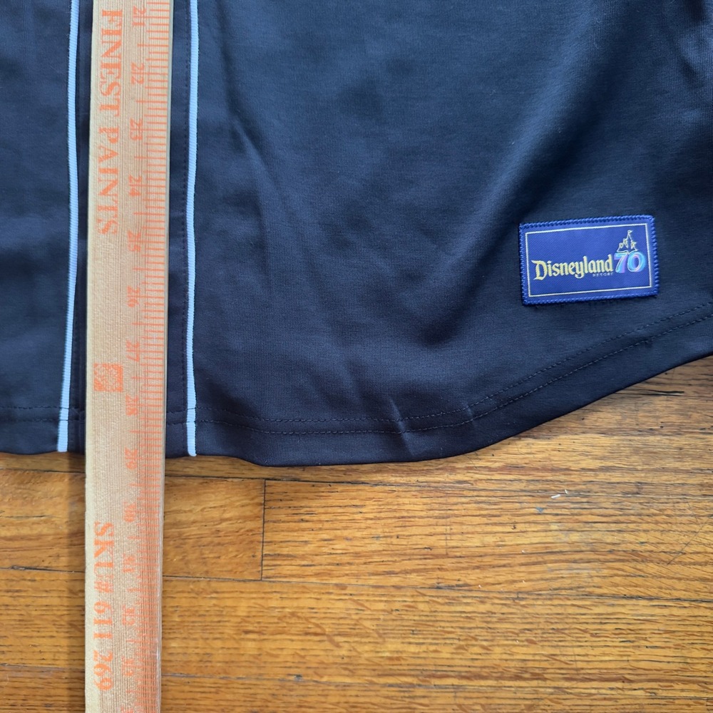 Disneyland Resort 70th Anniversary Baseball Jersey Black Size M Mickey Mouse - Picture 4 of 6